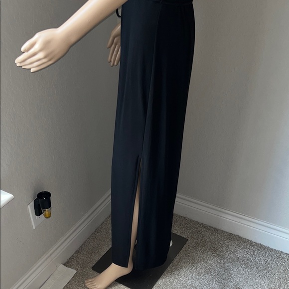 NWT White House Black Market Elegant Black Sleeveless maxi Dress - Picture 4 of 6